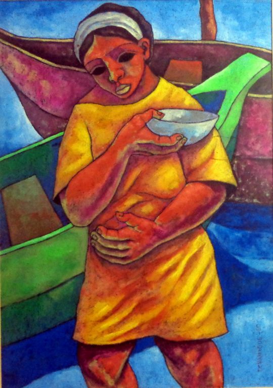 Mujer y canoa