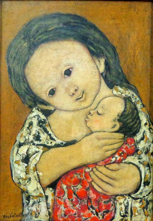 Madre con niño en brazos